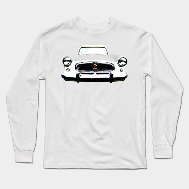 Nash Metropolitan 1950s classic car high contrast Long Sleeve T-Shirt by soitwouldseem